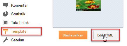 Mengedit HTML Template