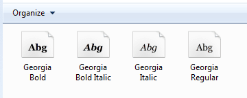 Georgia Fonts