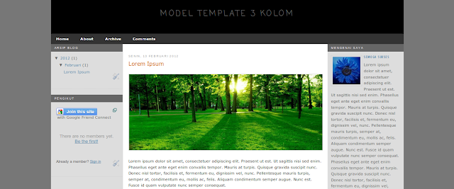 Download Kerangka Tema Blogger Responsif