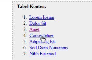 Simple Auto Table of Content Plugin (1 Level)
