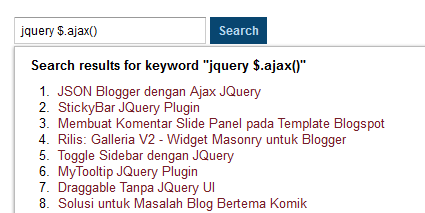 Ajax Search Form with jQuery