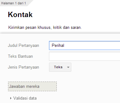 Form configuration - Google Drive