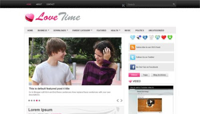 love time blogger template
