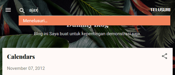 Fitur AJAX Penelusuran di Blogger
