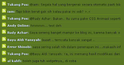 widget recent comment
